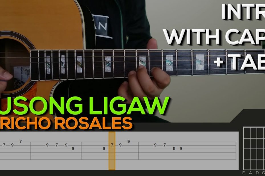Jericho Rosales - Pusong Ligaw [INTRO] Guitar Tutorial with (TABS on SCREEN)