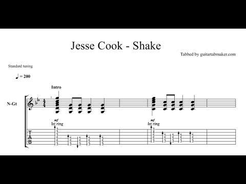 Jesse Cook - Shake TAB - acoustic spanish guitar solo tab - PDF - Guitar Pro