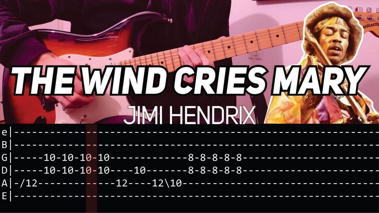 Jimi Hendrix The Wind Cries Mary (Guitar lesson with TAB) Nikola