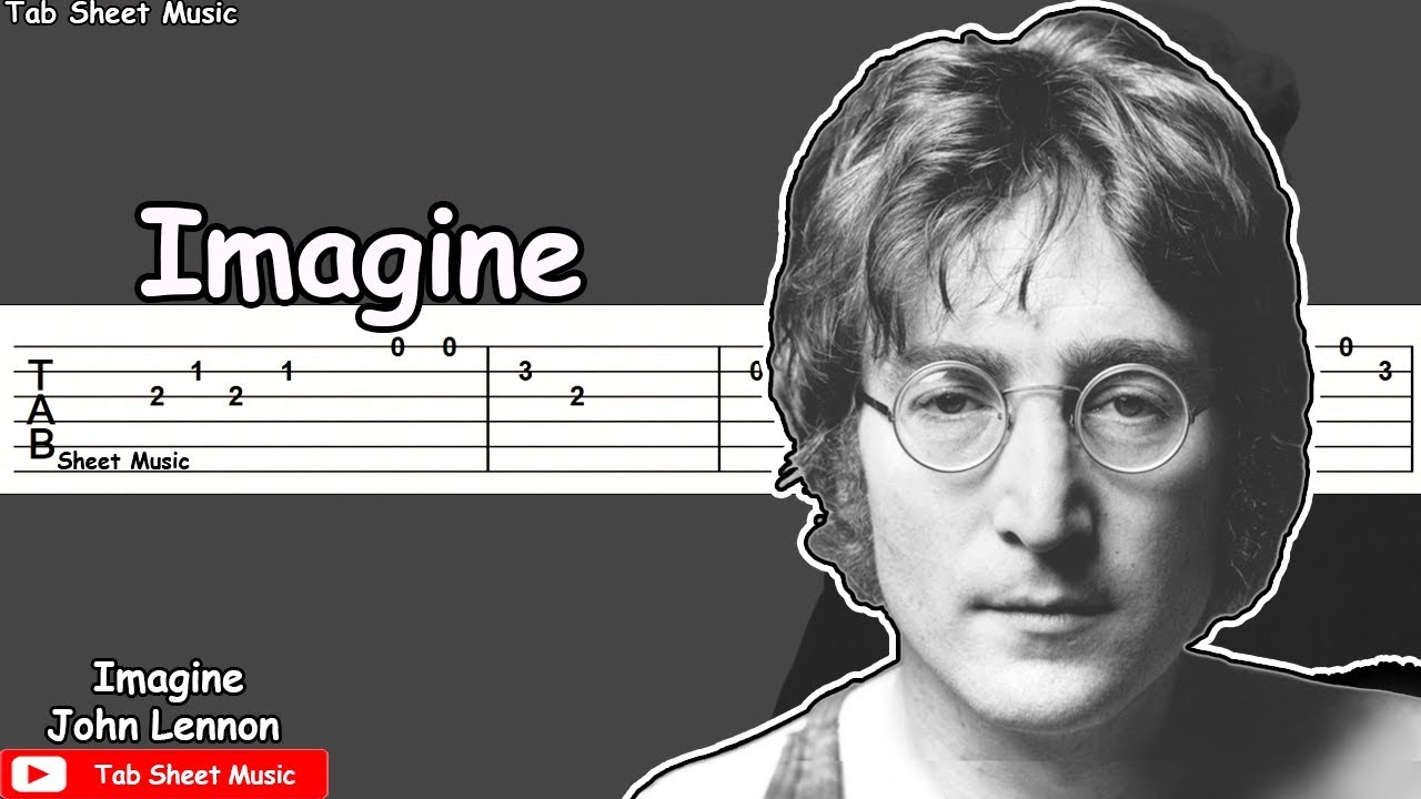 John Lennon Imagine Guitar Tutorial Tab Sheet Music