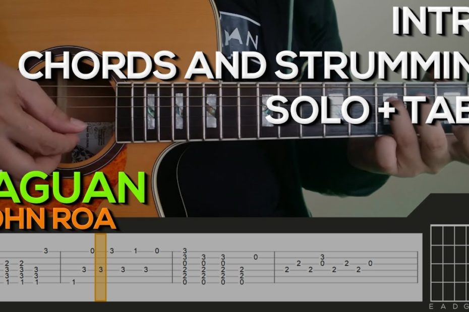 John Roa - Taguan Guitar Tutorial [INTRO, SOLO, CHORDS AND STRUMMING + TABS]