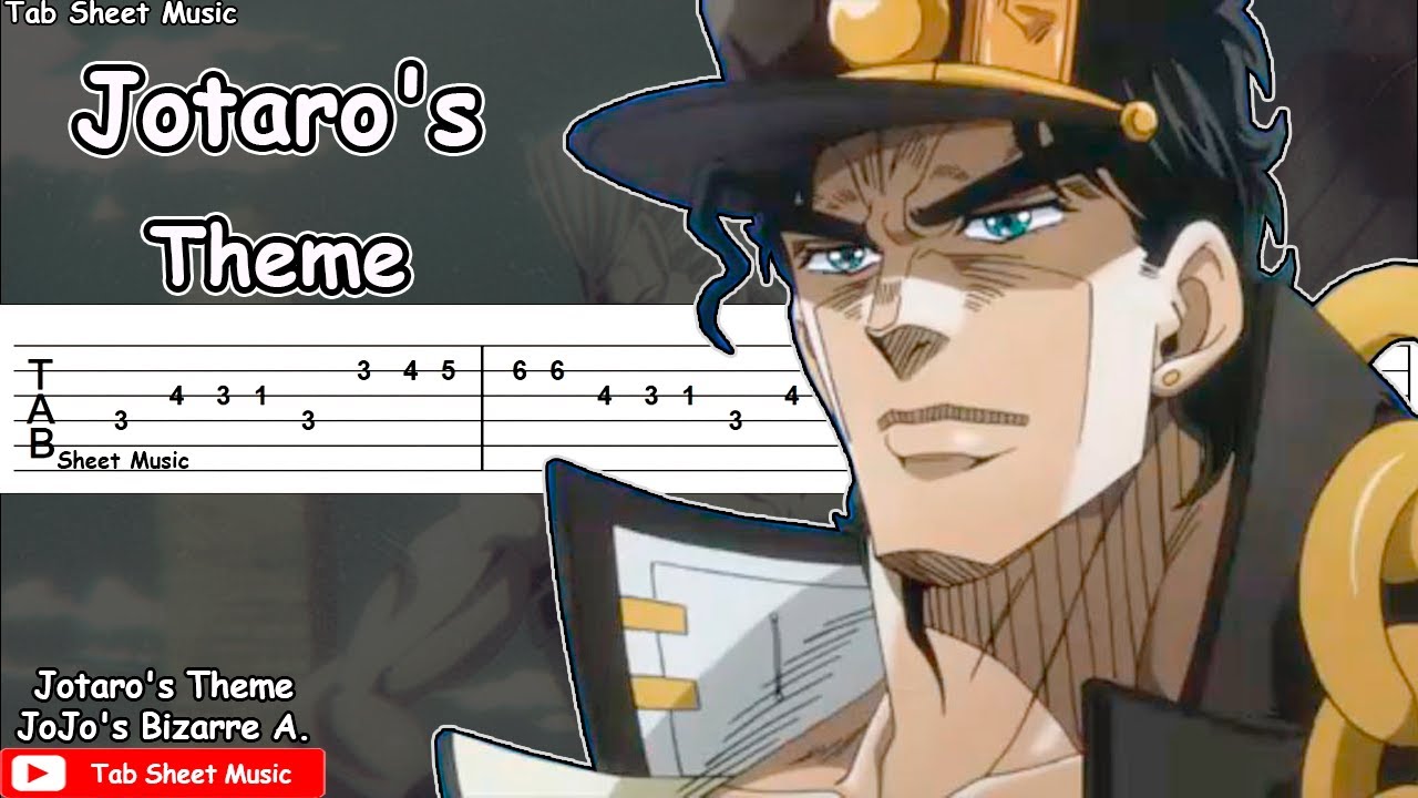 Jotaro's Theme JoJo's Bizarre Adventure Stardust Crusaders Guitar Tutorial Tab Sheet Music