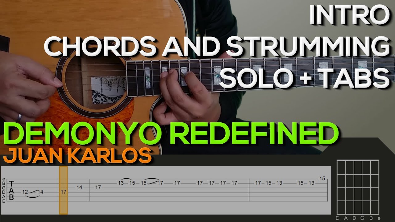 Juan Karlos Demonyo Redefined Guitar Tutorial [INTRO, SOLO, CHORDS