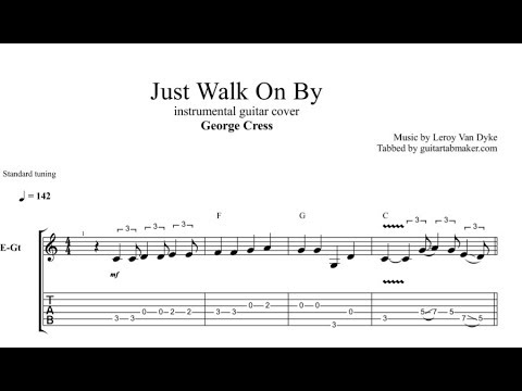 Just Walk On By TAB - guitar instrumental tab - PDF - Guitar Pro