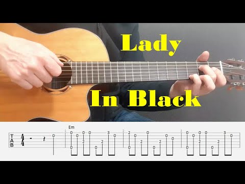 Lady In Black - Uriah Heep - Easy Fingerstyle guitar with tabs
