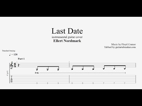 Last Date TAB - instrumental guitar tabs (PDF + Guitar Pro)