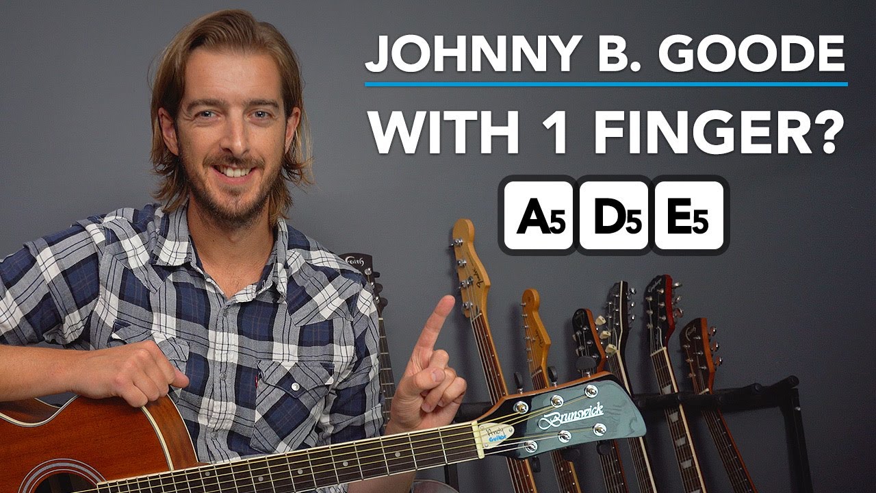 Learn to play "Johnny B Goode" in 10 MINUTES Easy guitar tutorial for