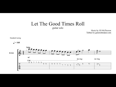 Let The Good Times Roll solo TAB - vintage guitar solo tabs (PDF + Guitar Pro)