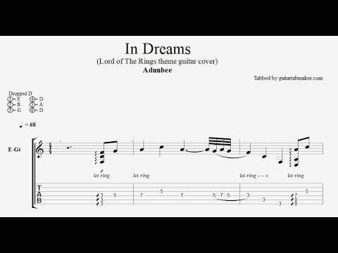 Lord of the Rings - In Dreams TAB - electric guitar tab - PDF - Guitar Pro