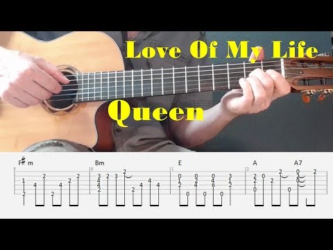 Love Of My Life - Queen - Fingerstyle guitar with tabs