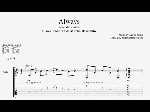 Marco Sison - Always TAB - acoustic fingerpicking guitar tab - PDF - Guitar Pro