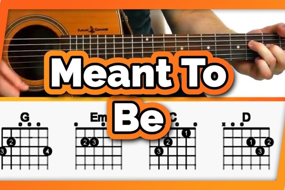 Meant To Be Guitar Tutorial (Bebe Rexha ft Florida Georgia Line) Easy Chords Guitar Lesson