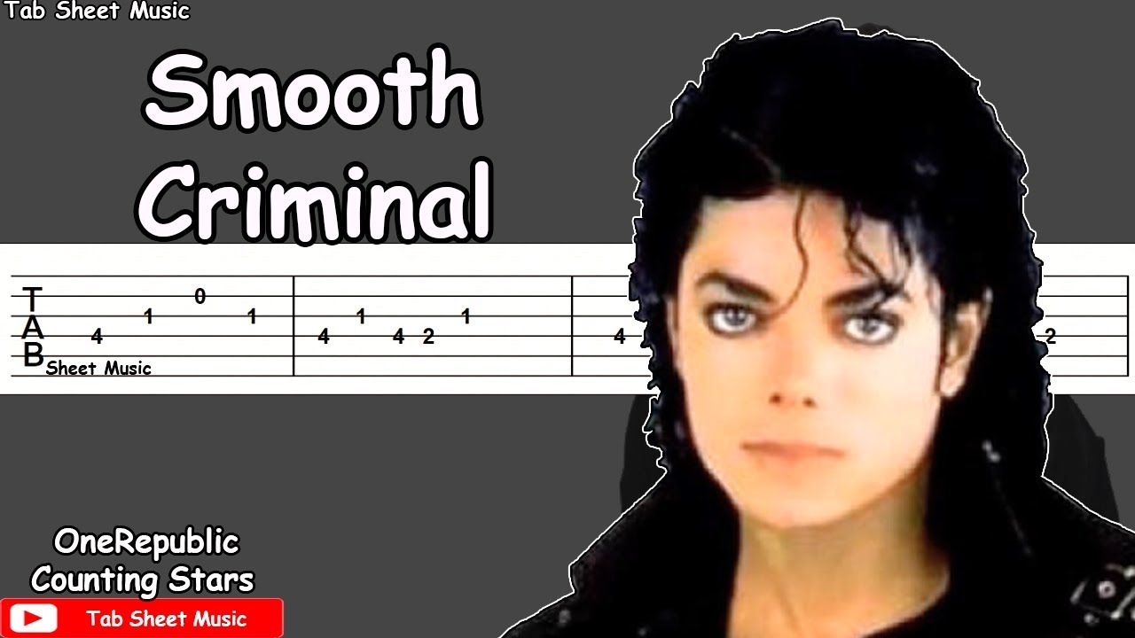 Michael Jackson - Smooth Criminal Guitar Tutorial - Tab Sheet Music