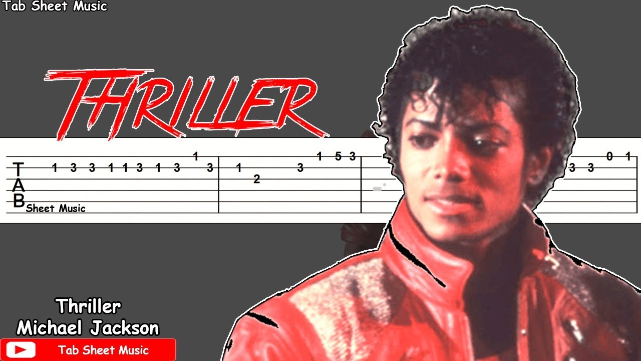 Michael Jackson Thriller Guitar Tutorial Tab Sheet Music