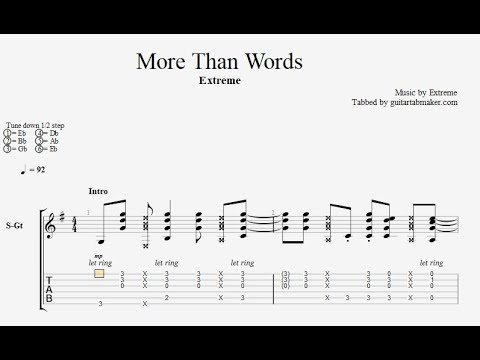 More Than Words TAB - acoustic guitar tab - PDF - Guitar Pro