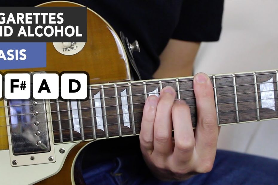 OASIS Cigarettes and Alcohol Guitar Lesson + Lead Solos