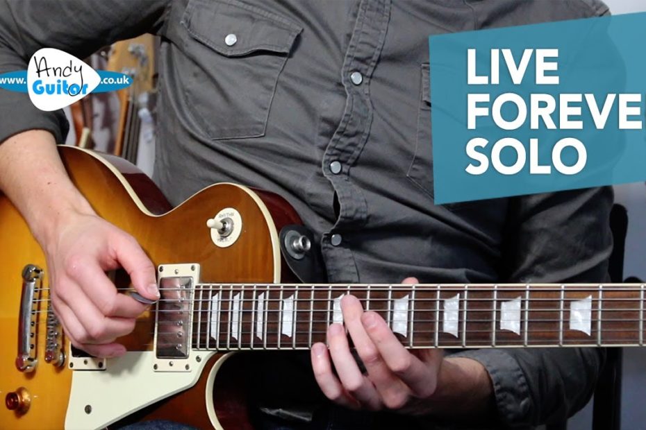 OASIS - Live Forever SOLO Guitar lesson tutorial