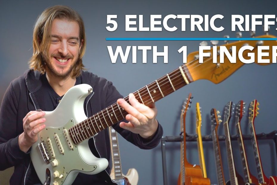 Play 5 ELECTRIC Guitar Riffs With 1 Finger