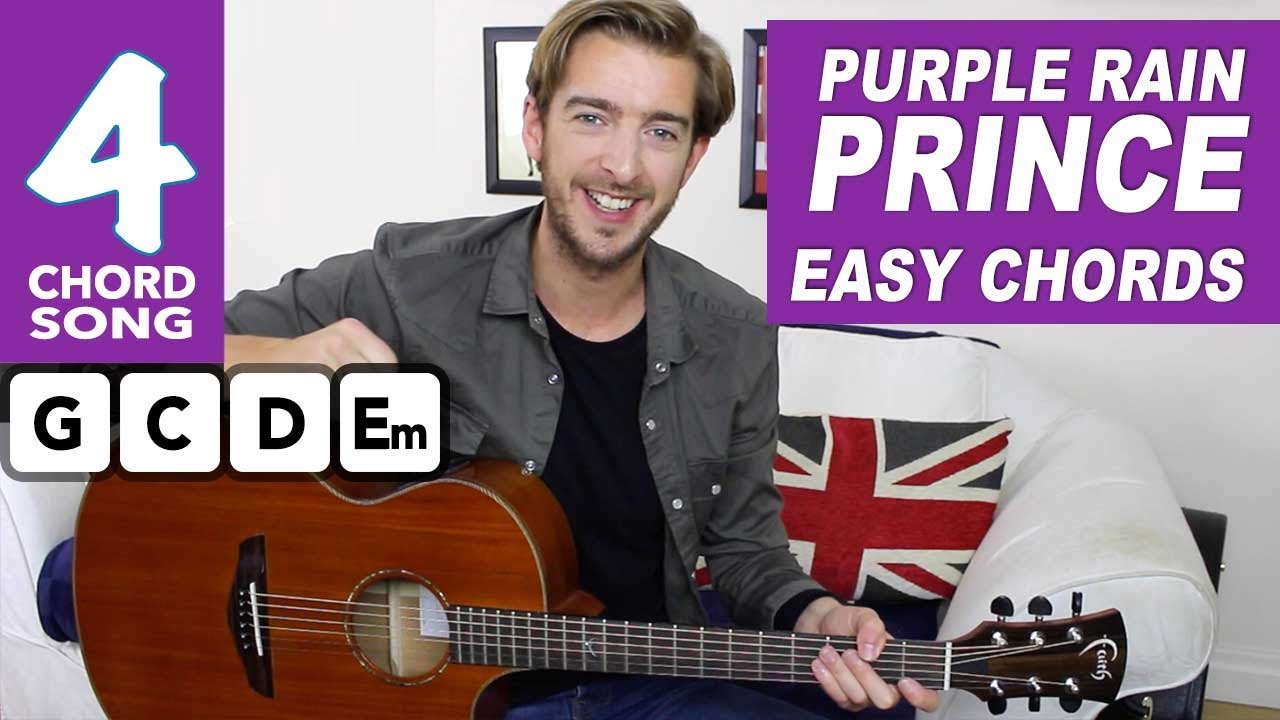 Prince Purple Rain Guitar Lesson Tutorial EASY CHORDS Andy Guitar