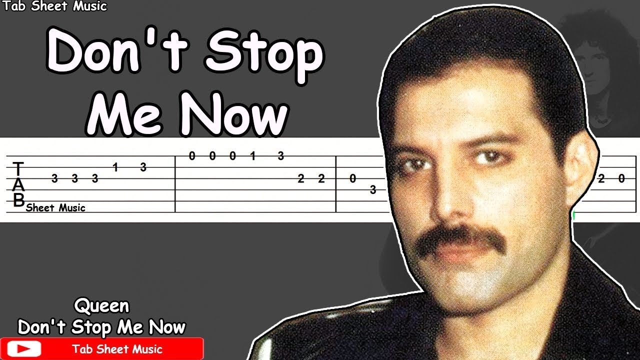 Queen - Don't Stop Me Now Guitar Tutorial - Tab Sheet Music