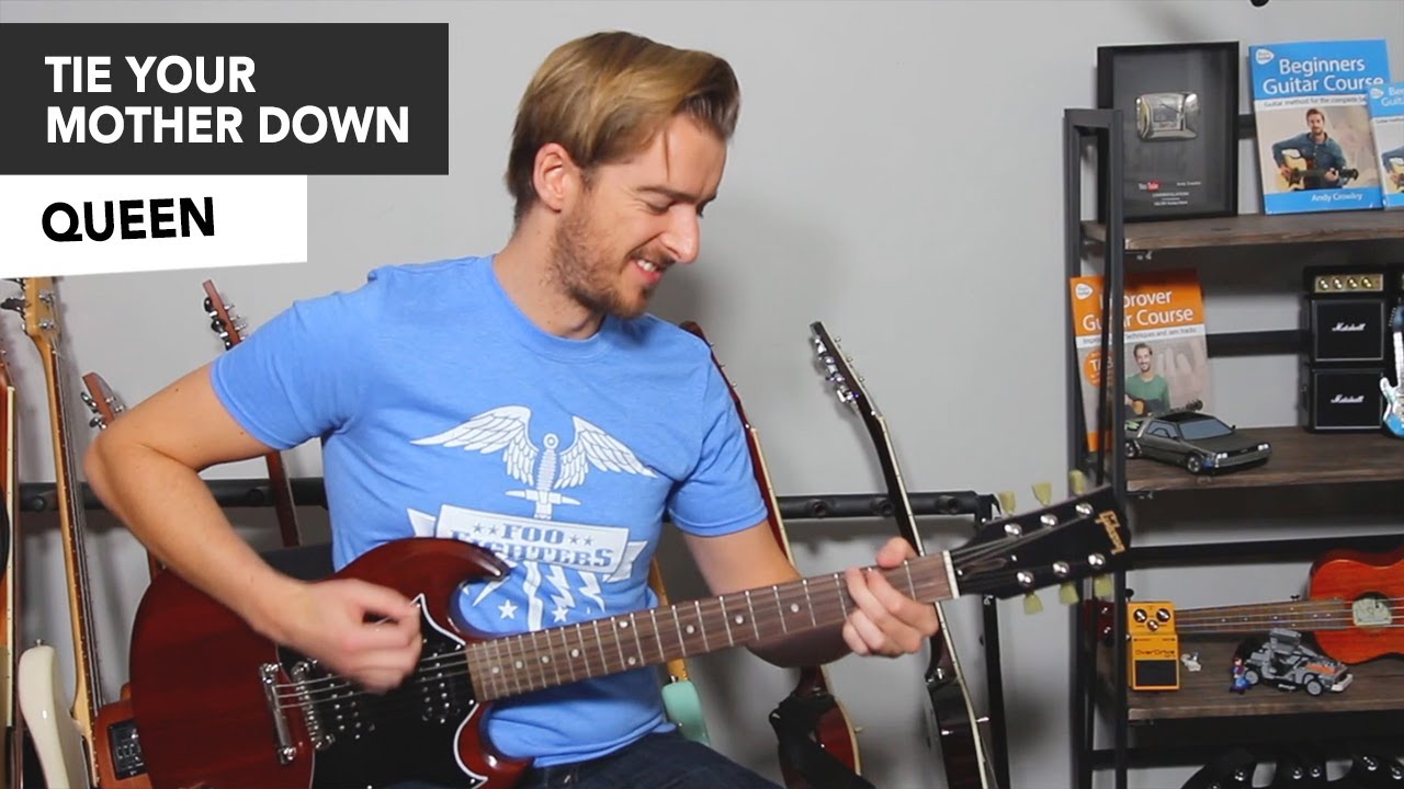 Queen Tie Your Mother Down Guitar Lesson Tutorial Andy Guitar