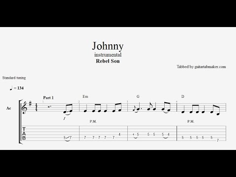 Rebel Son - Johnny TAB - acoustic guitar solo tab - PDF - Guitar Pro