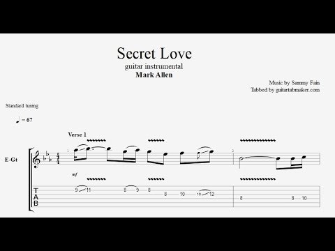 Secret Love TAB - guitar instrumental tab - PDF - Guitar Pro
