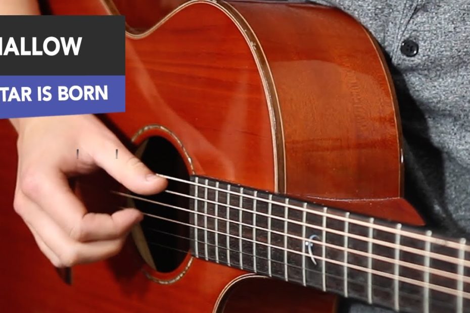 "Shallow" Fingerstyle INTRO only Guitar Tutorial (A Star Is Born)