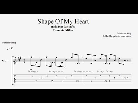 Shape Of My Heart TAB - acoustic guitar tabs (PDF + Guitar Pro)