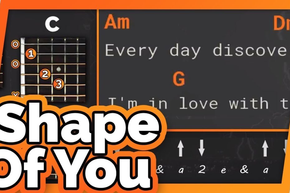 Shape Of You Guitar Tutorial (Ed Sheeran) // Easy Chords Play Along