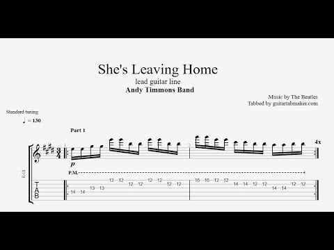 She's Leaving Home TAB - electric guitar tab - PDF - Guitar Pro