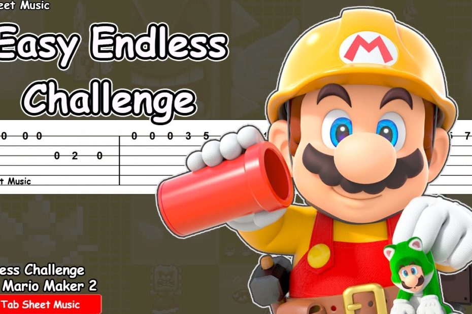Super Mario Maker 2 - Easy Endless Challenge (Minecraft The Way Home) Guitar Tutorial