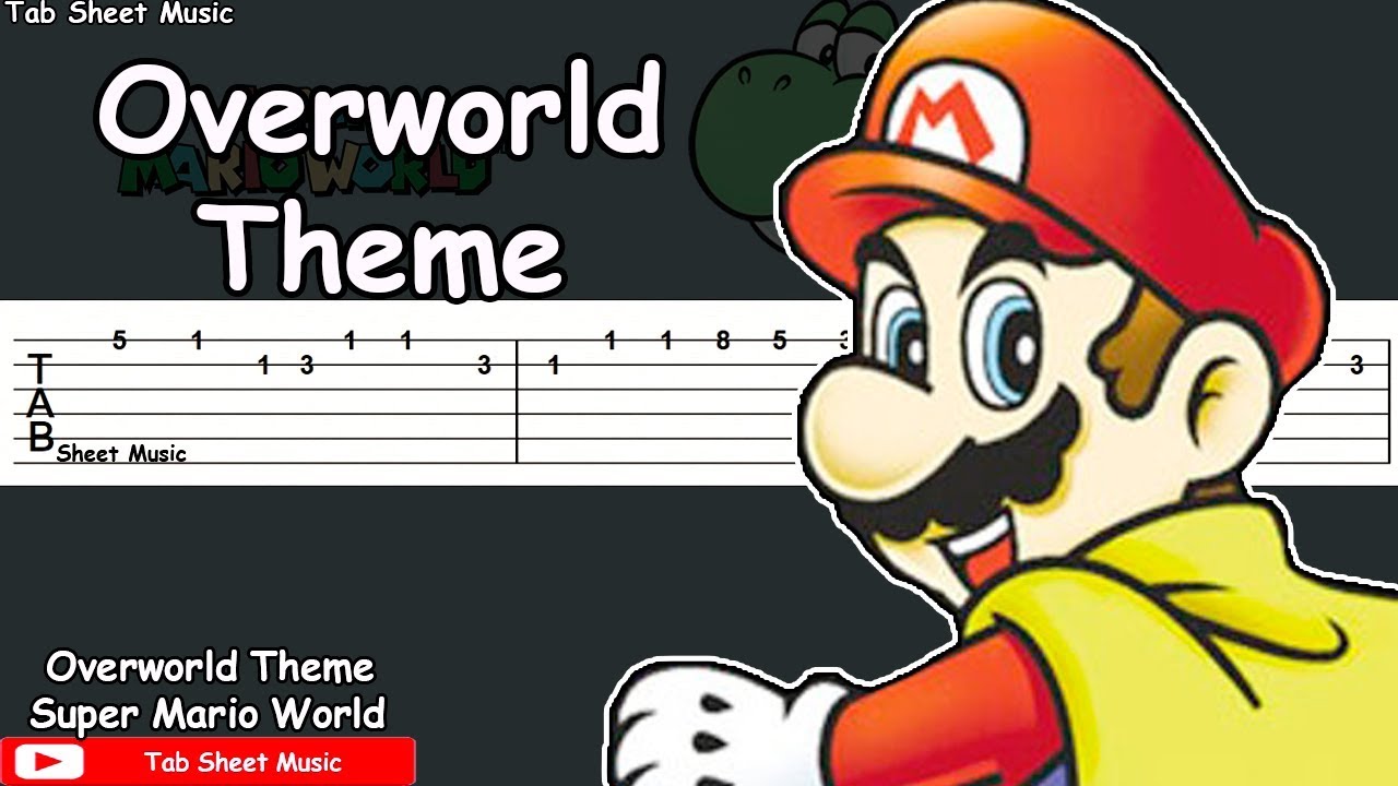 Super Mario World Overworld Theme Guitar Tutorial Tab Sheet Music