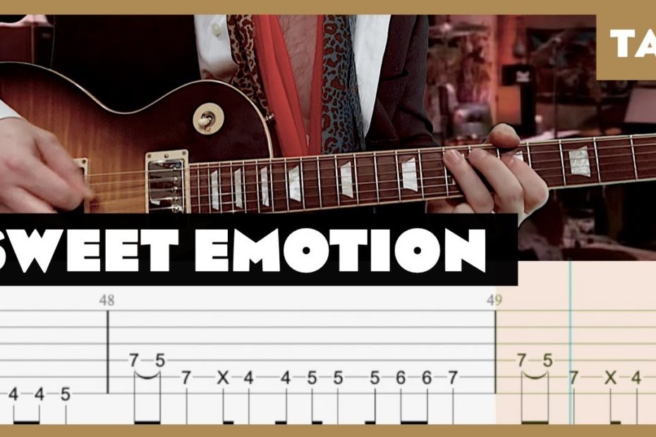 Sweet Emotion Aerosmith Cover | Guitar Tab | Lesson | Tutorial