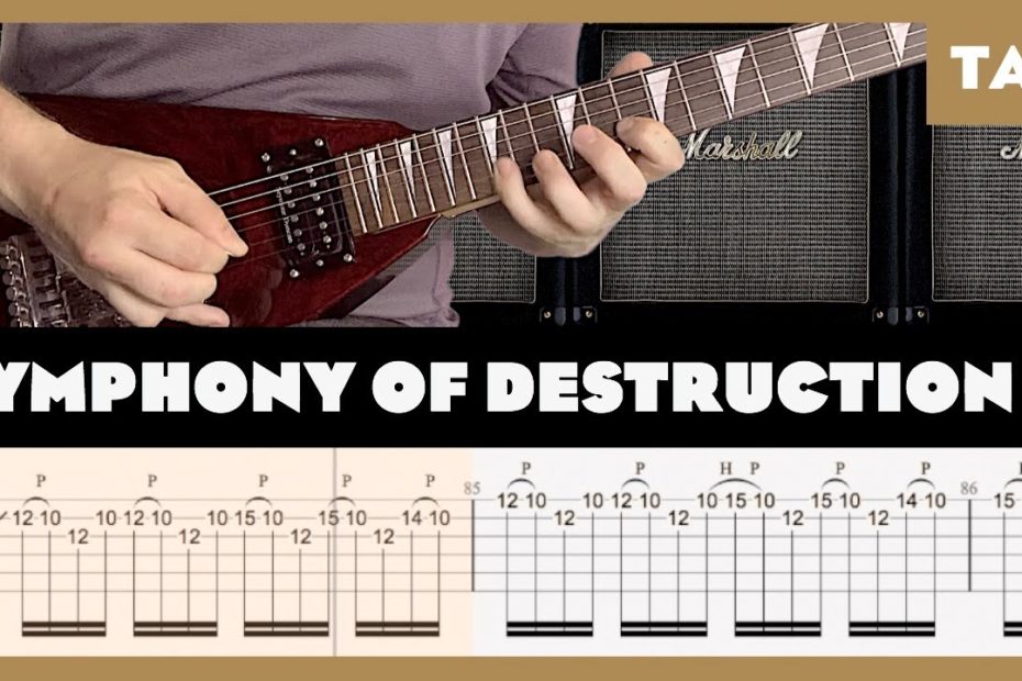 Symphony of Destruction Megadeth Cover | Guitar Tab | Lesson | Tutorial