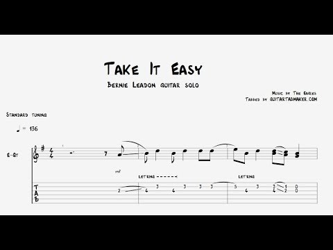 Take It Easy solo TAB - country guitar solo tabs (Guitar Pro)