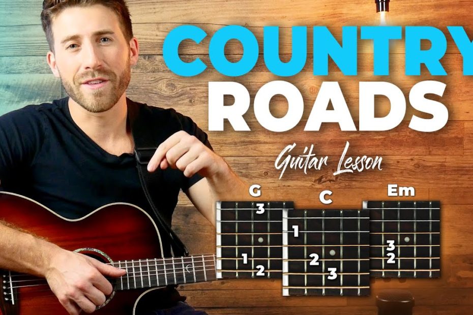 Take Me Home Country Roads Guitar Tutorial (John Denver) Easy Chords Guitar Lesson