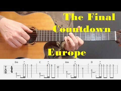 The Final Countdown - Europe - Fingerstyle guitar with tabs
