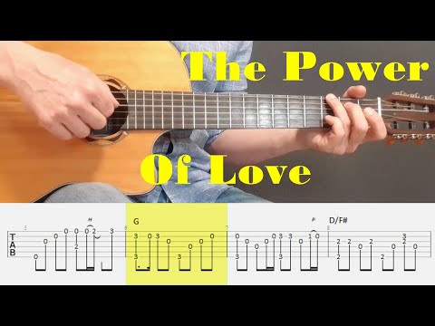 The Power Of Love - Jennifer Rush - Fingerstyle Guitar Tutorial Tab