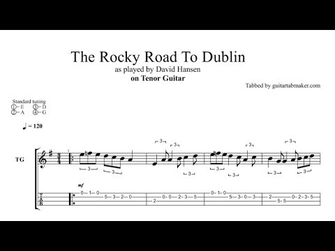 The Rocky Road To Dublin tenor guitar TAB (PDF + Guitar Pro)