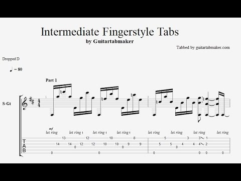 TOP 10 intermediate fingerstyle guitar TABS (PDF + Guitar Pro)