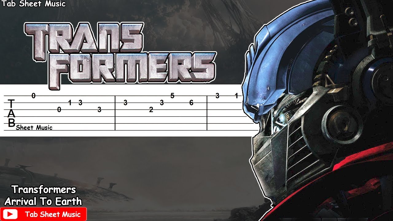 Transformers Theme - Arrival To Earth Guitar Tutorial - Tab Sheet Music