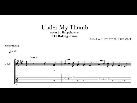 Under My Thumb TAB - electric guitar tab - PDF - Guitar Pro