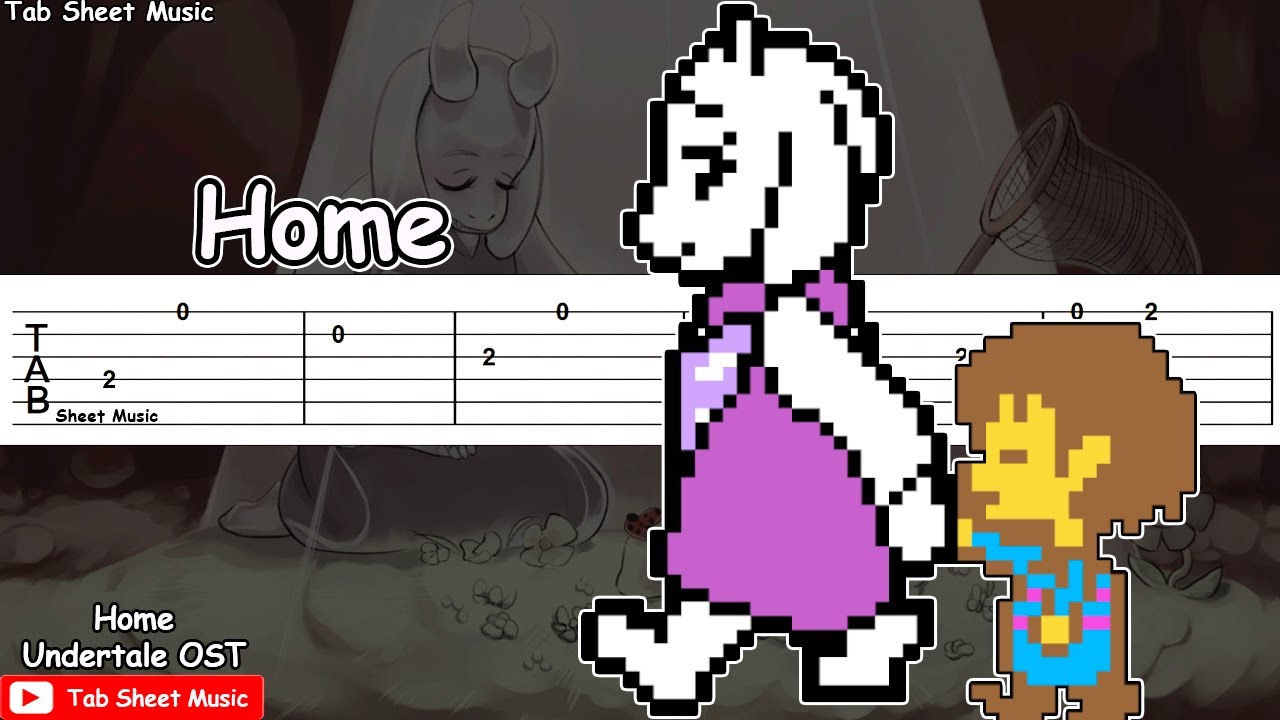 Undertale Ost Home Guitar Tutorial Tab Sheet Music