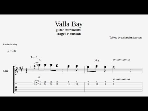 Valla Bay TAB - guitar instrumental tab - PDF - Guitar Pro