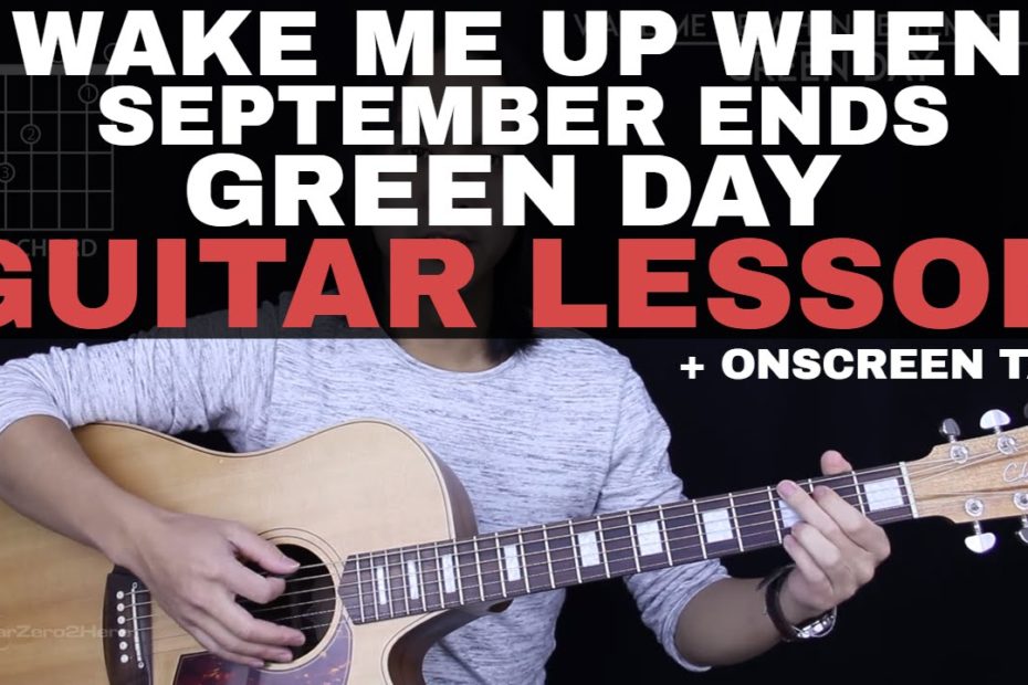 Wake Me Up When September Ends Guitar Tutorial - Green Day Guitar Lesson |Tabs + Guitar Cover|