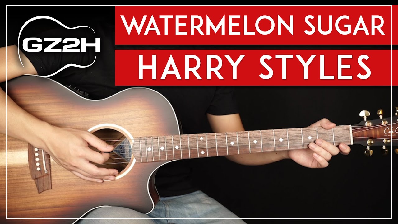 Watermelon Sugar Guitar Tutorial Harry Styles Guitar Lesson Easy Chords No Capo 1962