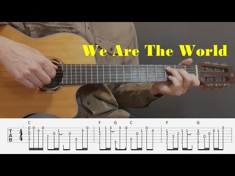 We Are The World - Michael Jackson - Fingerstyle guitar with tabs