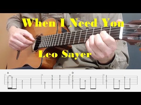 When I Need You - Leo Sayer - Easy Fingerstyle guitar with tabs