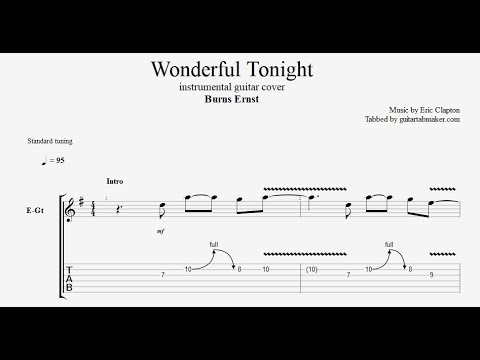 Wonderful Tonight TAB - guitar instrumental tab - PDF - Guitar Pro